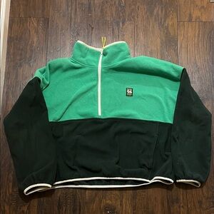 Green and Black Half-Zip Women’s Fleece/Sweater